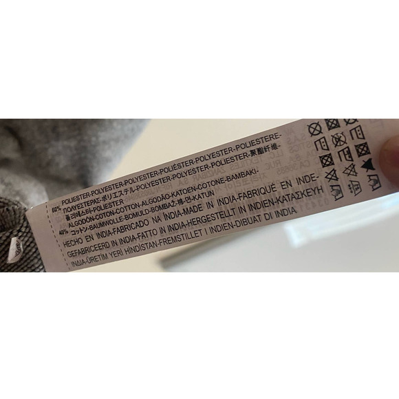 ZARA Marled Grey Soft Round Neck Long Sleeve Oversized Boxy Shirt Size Small - Picture 6 of 7